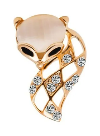Cute Fox Design Zircon Earrings 
