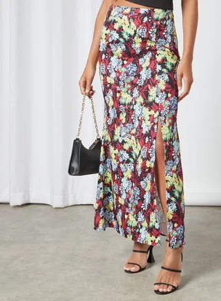 Casual Floral Printed Skirt Multicolour 
