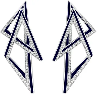 18kt white gold Vertigo infinity diamond earrings