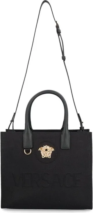 Medusa Logo Embossed Tote Bag
