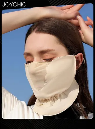 New Style Summer Sunscreen Mask for Women Outdoor Driving and Cycling Anti-UV Soft and Smooth Chiffon Breathable Facemask 