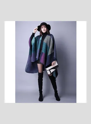 Plaid Printed Shawl Multicolour 