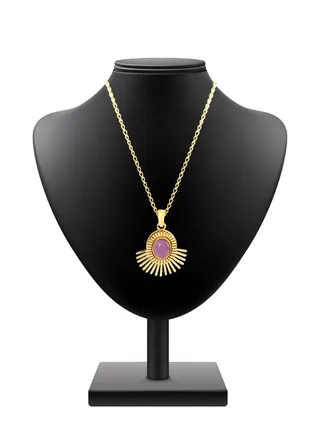 Radiant Handcrafted Purple Amethyst Necklace for Women - Elegant Radiation Protection and Style Statement 
