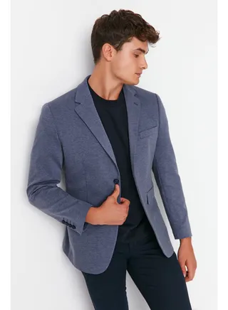 Indigo Men's Slim Fit Blazer Jacket 