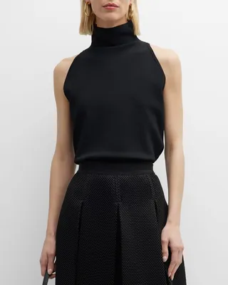 Nero Turtleneck Knit Tank Top