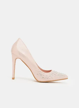 Embellished Pointed Toe Heels 