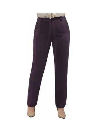Casual Stripes Straight Leg Pants Mauve 