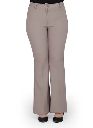 Bell Bottom Pants Beige 