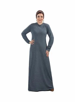 Casual Jersy Blush Maxi Dress Grey 
