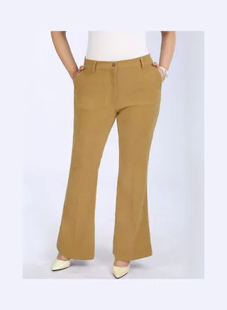 Casual Flare Log Oxford Pant Camel 
