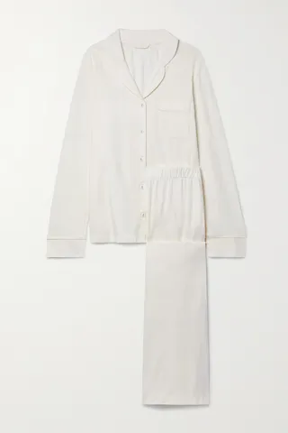 Skims - Stretch-cotton Jersey Pajama Set - Marble