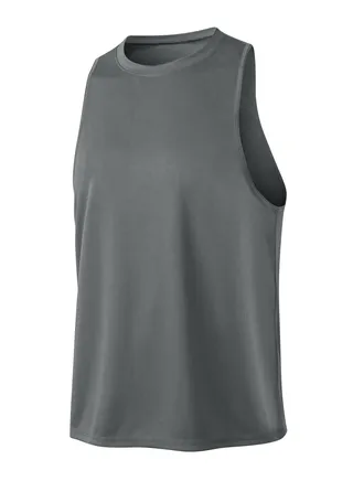 Men Quick Dry Breathable Elastic Vest Grey 