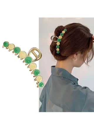 1Pcs Large Hair Clips for Thick Hair Metal Hair Accessories No Crease Hair Clip Hair Ornament Elegant Hair Clips for Women Strong Hold Jaw Clips Hair Styling 