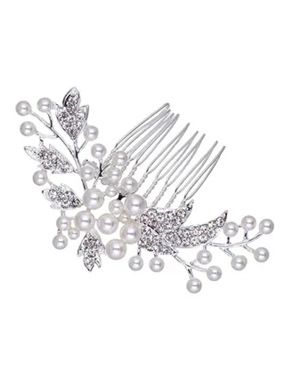 Pearl Crystal Wedding Hair Clip 