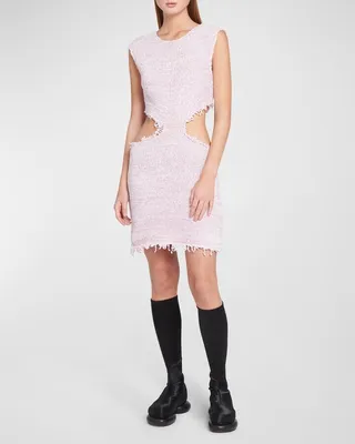 Knit Mini Dress with Side Cutouts
