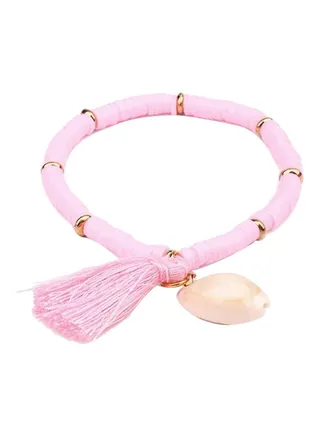 Bohemian Rope Shell Charm Tassel Friendship Bracelet 