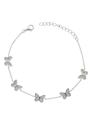 Sterling Silver 925 Butterfly Bracelet - FKJBRLSL2345 