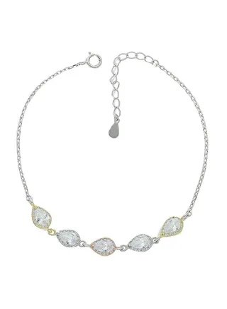 925 Italian Silver Pear Bracelet 