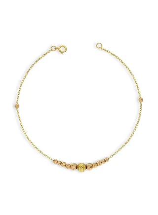 Gold Beads Bracelet 21KT - FKJBRL21KU6032 