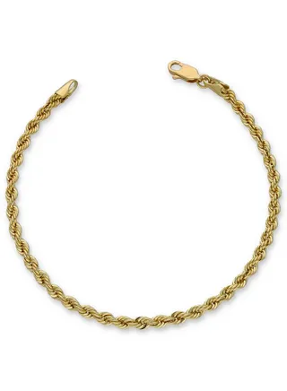 Gold Rope Bracelet 18KT 