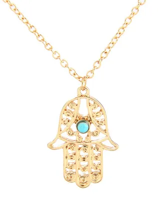 Titanium Stone Studded Hamsa Design Bracelet 