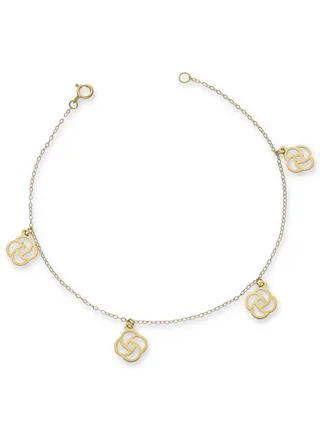 Gold Flower Bracelet 18KT 