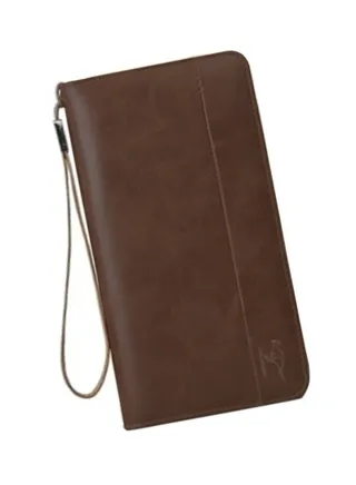 Casual Leather Wallet Dark Brown 