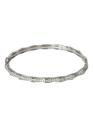 18 Karat White Gold Diamond Bangle 