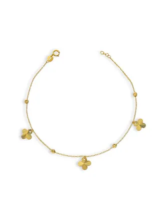 Gold Hanging Flowers Bracelet 21KT - FKJBRL21KU6059 