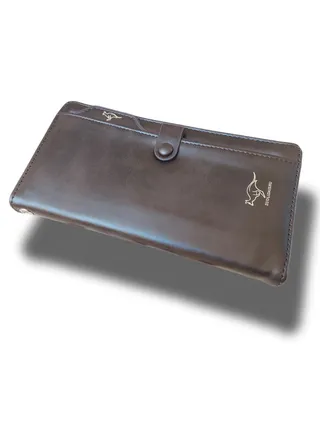 Brown leather men's wallet 