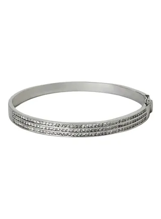 18 Karat White Gold Diamond Bangle 