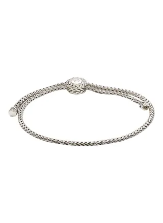 Classic Chain Sterling Silver Bolo Bracelet for Women One Size 
