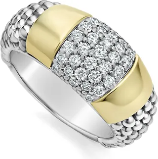 High Bar Pavé Diamond Ring