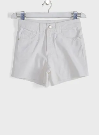 Kids Frayed Hem Denim Shorts 