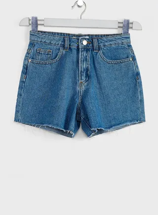 Kids Frayed Hem Denim Shorts 