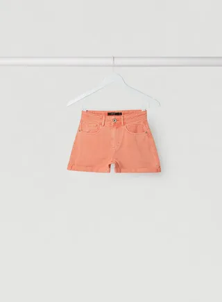 High Waist Mom Fit Shorts Blooming Dahlia 