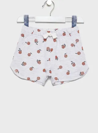 Kids Mandarin Print Shorts 