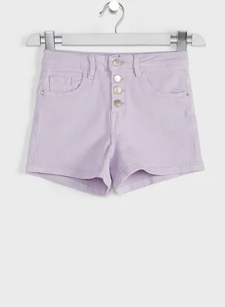 Kids Buttoned Denim Shorts 