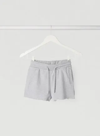 Elastic Waist Relaxed Fit Shorts Medium Grey 