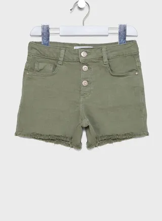Kids Raw Hem Denim Shorts 