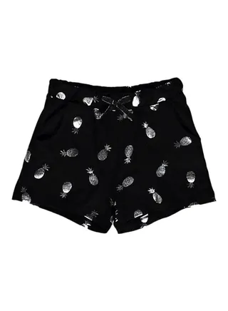 Pineapple Printed Shorts Black 