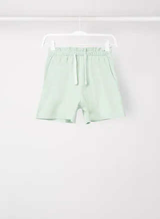 Kids Drawstring Waist Shorts Blue 