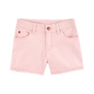 5-Pocket Plain Denim Shorts Light Pink 
