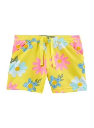 Floral Printed Shorts Yellow/Blue/Pink 