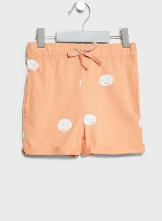 Little Smiley Print Shorts 