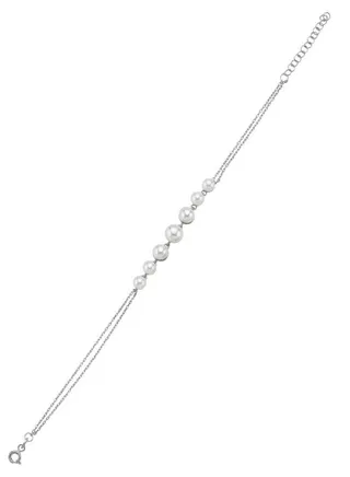 925 Sterling Silver Jewelry Rhodium Plated 925 Silver, Pearl Bracelet 100% Precious Metal Gift for Women- Emnon6BR 
