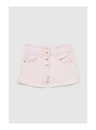 Younger Girls Button Up Denim Short 