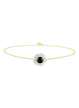 18 Karat Mother Of Pearl Shell Bracelet 