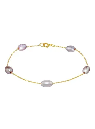 10 Karat Gold Pearl Bracelet 