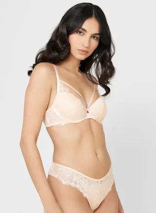 High Leg Lace Brief 